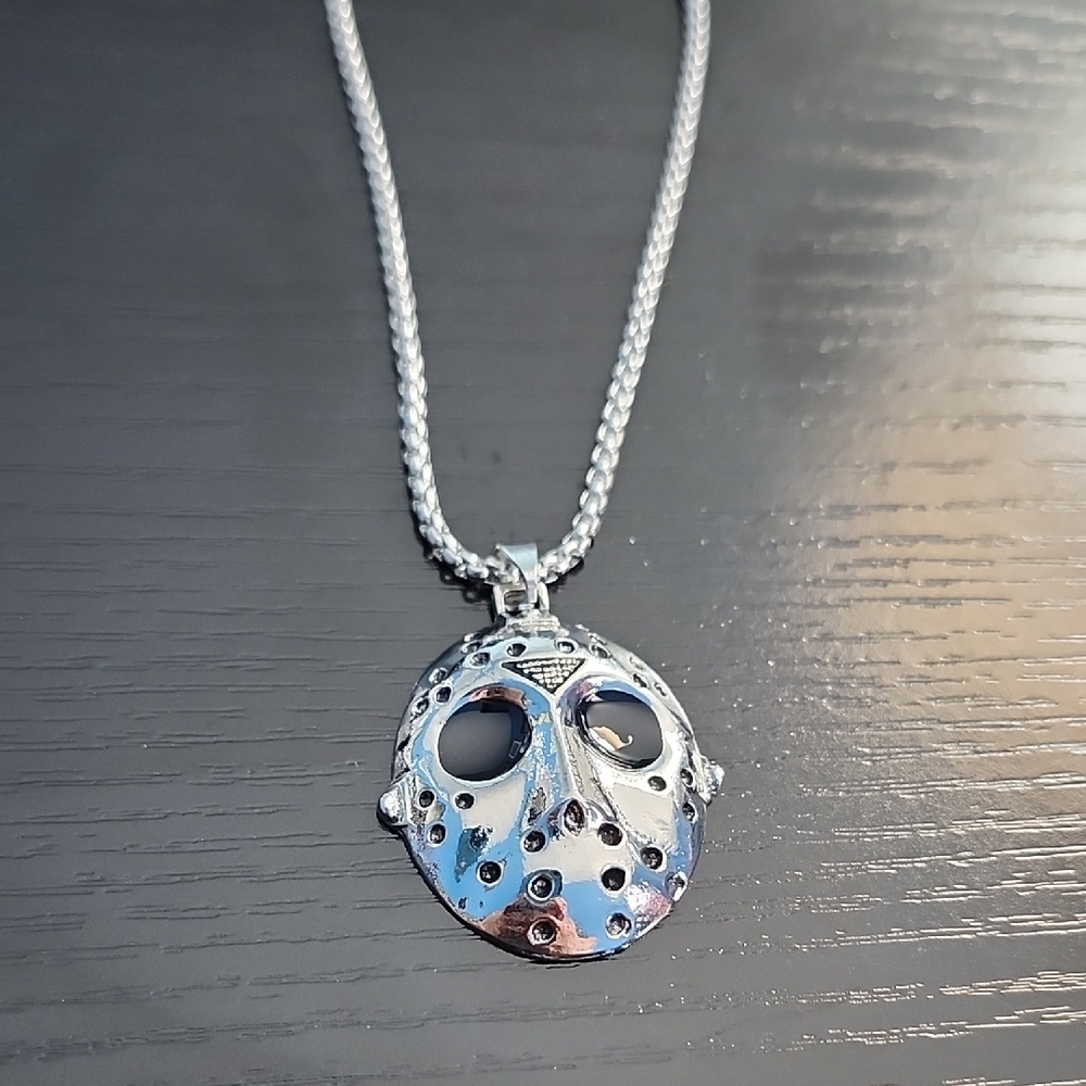 Friday The 13th Jason Voorhees Hockey Mask Inspired Pendant Necklace